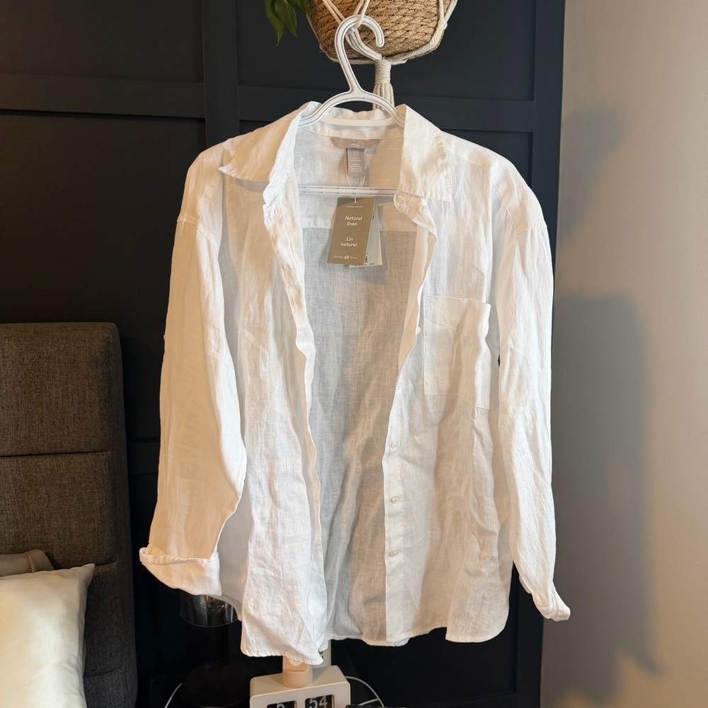 White Linen button up